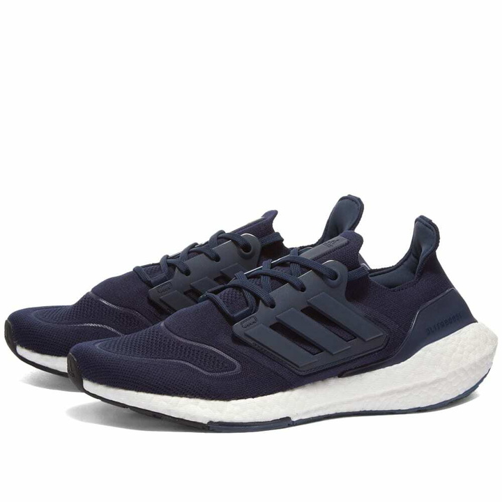 Photo: Adidas Men's Ultraboost 22 Sneakers in Collegiate Navy/Core Black