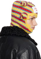 Charles Jeffrey LOVERBOY Yellow & Red Mohair Croco Balaclava