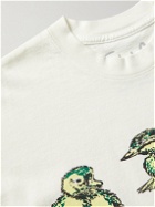 FRIENDS WITH ANIMALS - Printed Cotton-Jersey T-Shirt - White