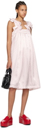 Comme des Garçons Girl White Bow Midi Dress