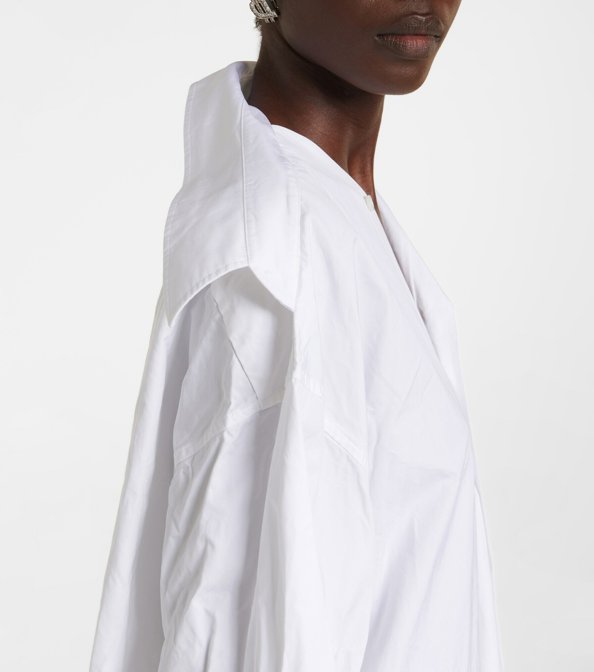 ワンピース Balenciaga White Poplin Shirt Dress BALENCIAGA Paneled cotton-poplin shirt dress | NET-A-PORTER