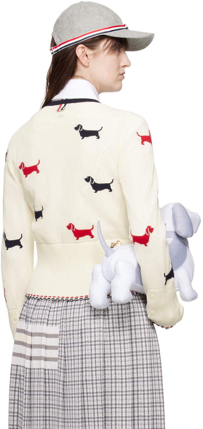 Thom Browne White Hector Cardigan