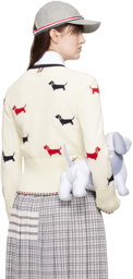 Thom Browne White Hector Cardigan