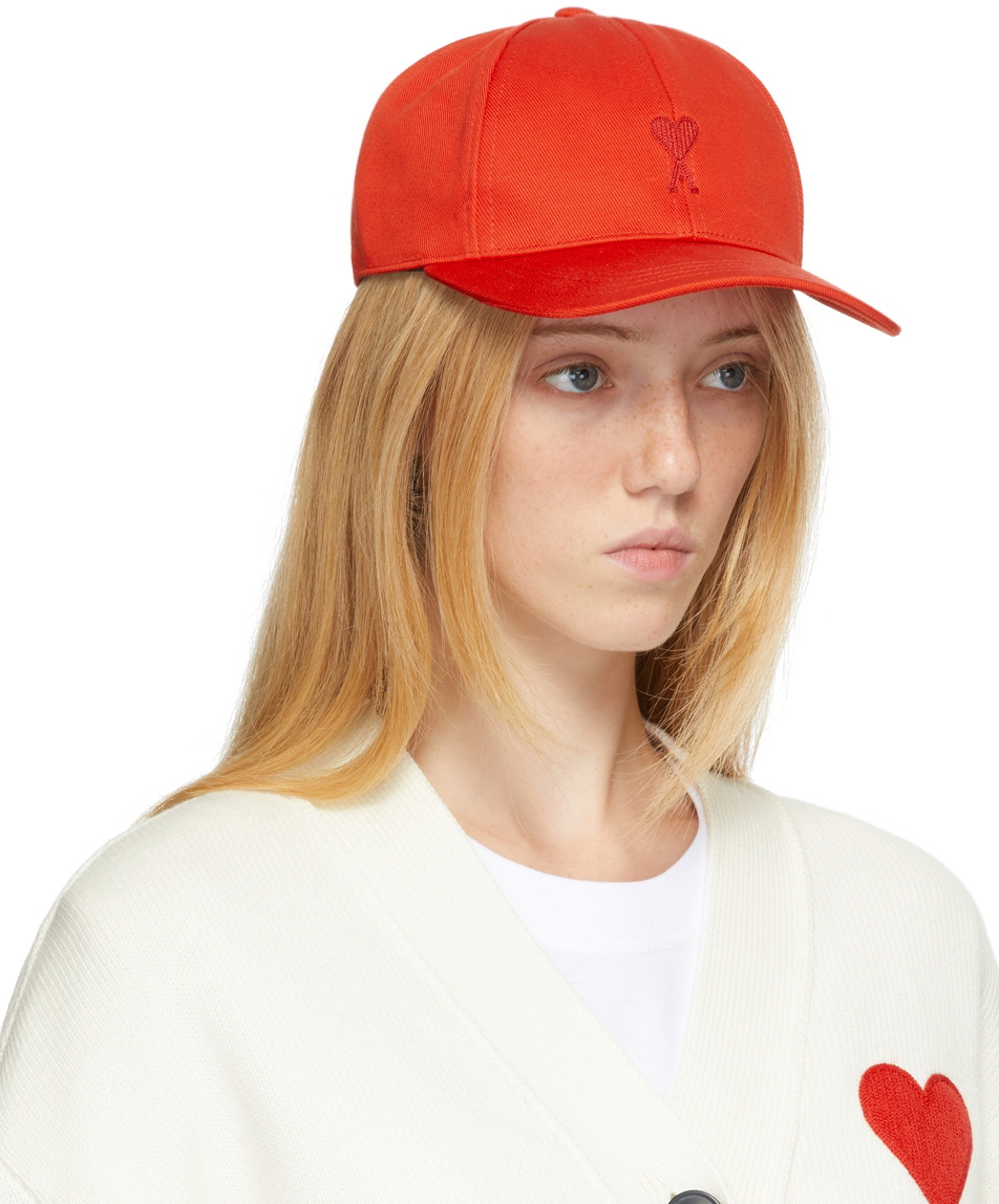 AMI Paris Red Ami de Cœur Cap AMI