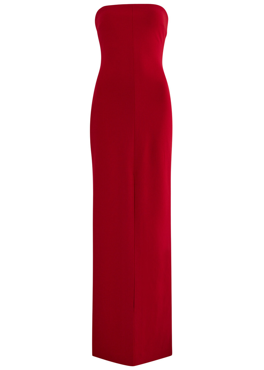 bysha maxi dress solace london Solace London Bysha Strapless Stretch-crepe Maxi Dress - Women - Red Dresses