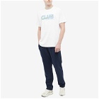 Sporty & Rich Agassi T-Shirt in White/Washed Hydrangea