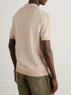 Frescobol Carioca - Rino Birdseye Cotton and Silk-Blend Polo Shirt - Neutrals