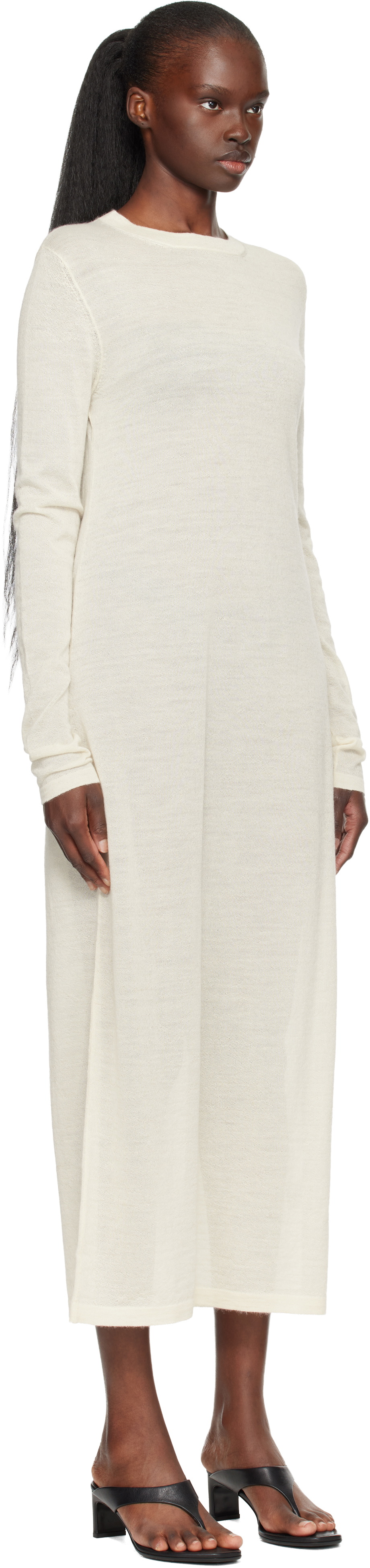 Lauren Manoogian Off-White Super Fine Maxi Dress