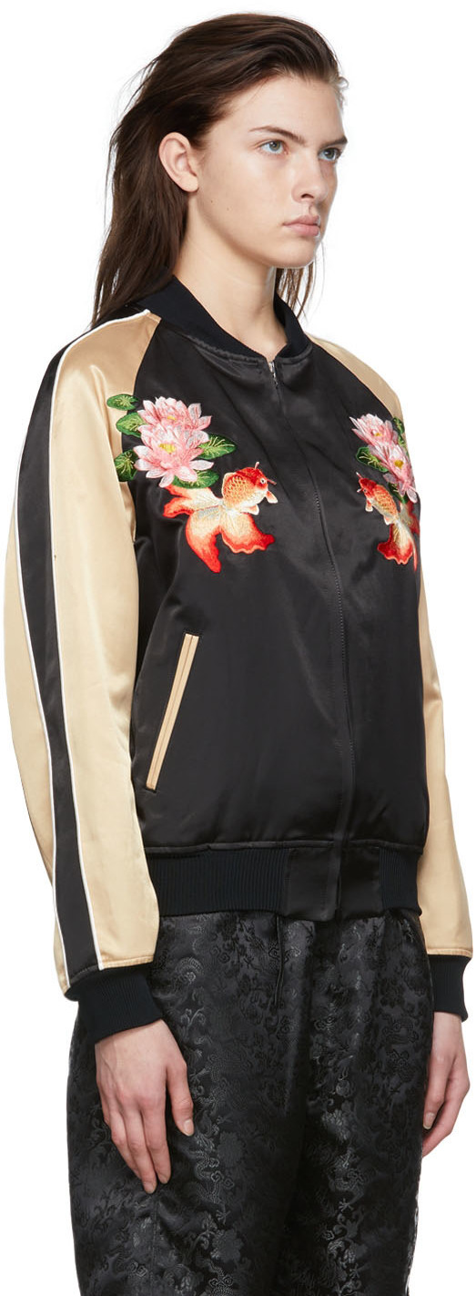 Junya Watanabe Black Cotton Bomber Jacket Junya Watanabe