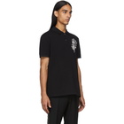 Alexander McQueen Black Embroidered Skull Polo