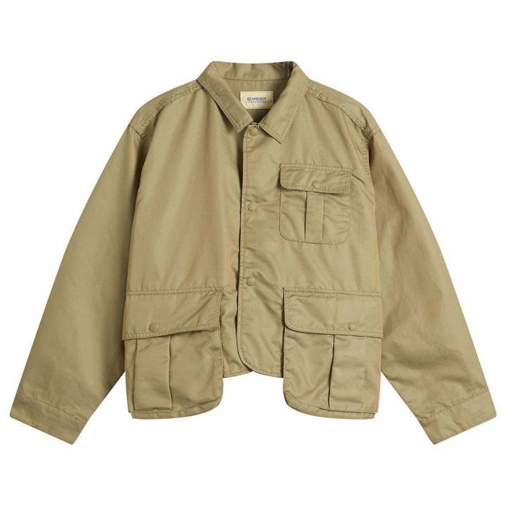 Photo: Beams Boy Women's Chambray Gabardine Short Fishing Jacket in Beige 
