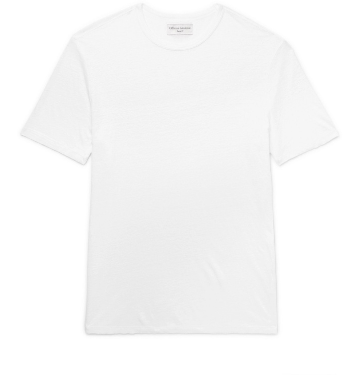 Photo: OFFICINE GÉNÉRALE - Emile Garment-Dyed Linen T-Shirt - White