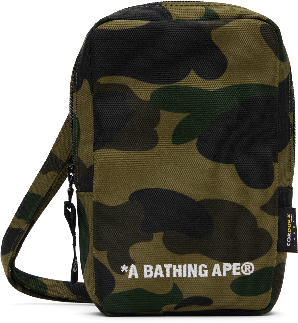 BAPE Khaki 1st Camo Cordura Phone Shoulder Bag A Bathing Ape