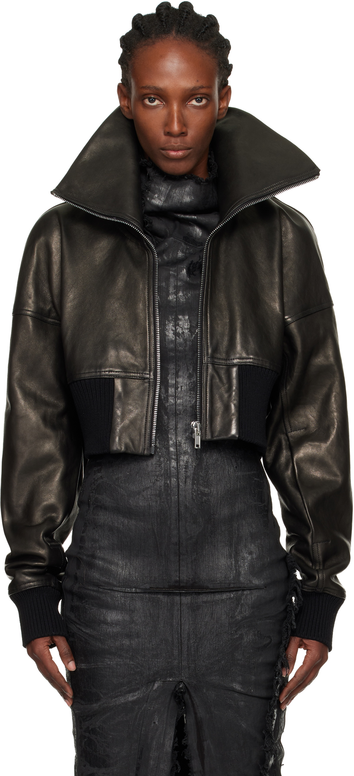 Rick Owens Black Jumbo Luke Stooges Leather Jacket Rick Owens
