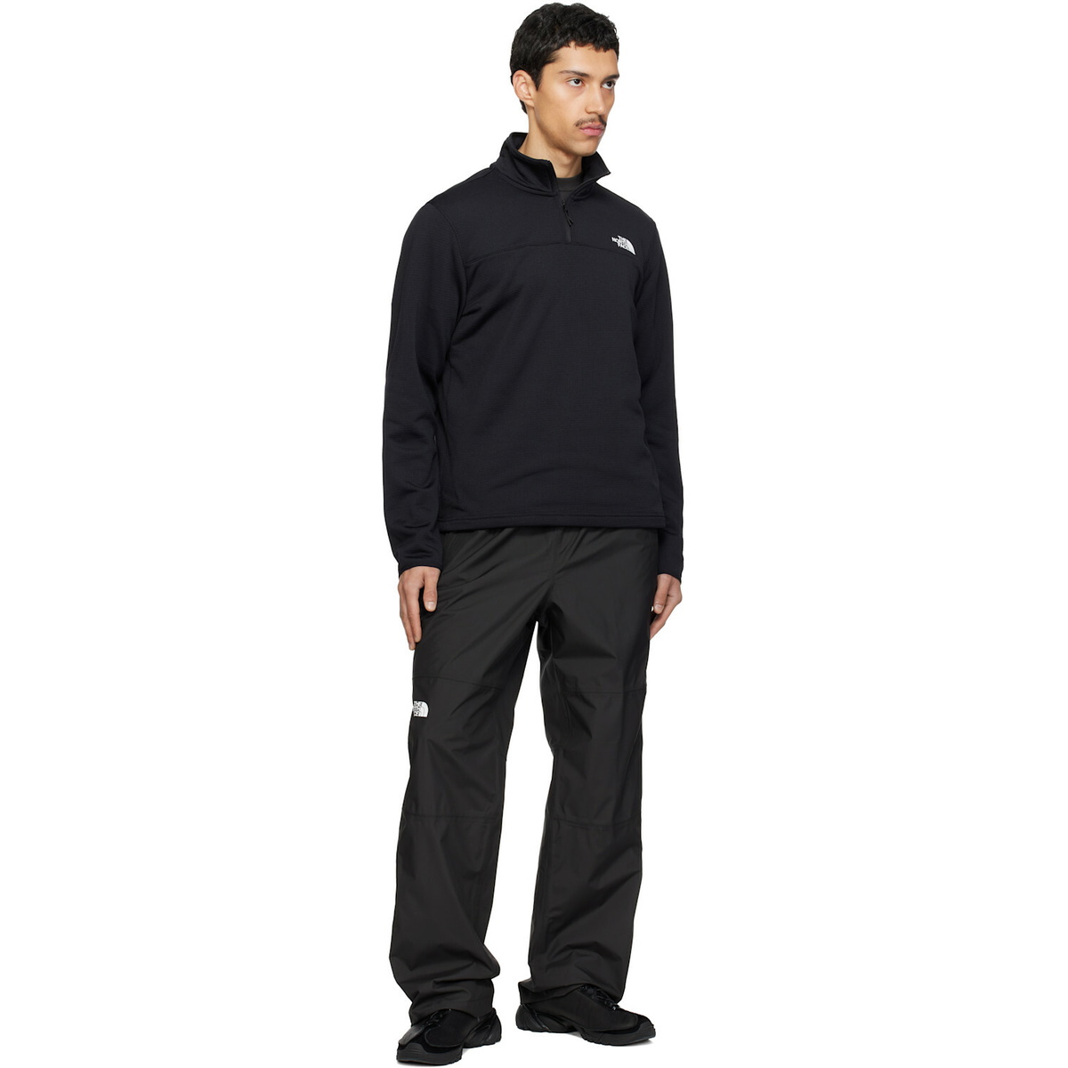 The North Face Black Cedar Trail Grid Fleece Quarter-Zip Sweatshirt