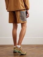 And Wander - Straight-Leg Mesh-Trimmed Ripstop Shorts - Brown