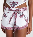 Bananhot Lavanda printed cotton shorts