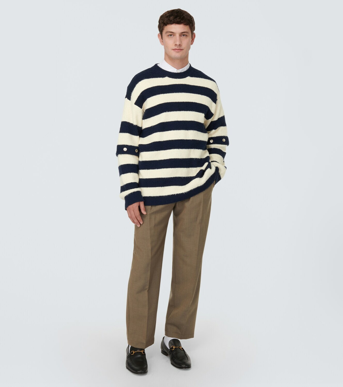 Gucci Striped cotton-blend sweater