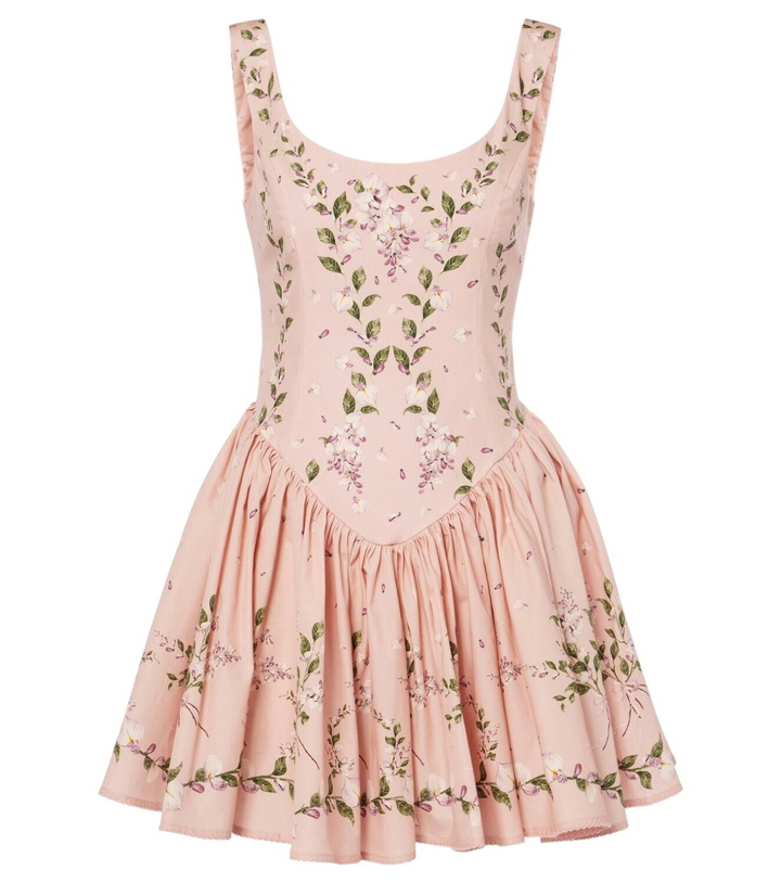 Photo: Agua by Agua Bendita Pluma Wisteria floral corset cotton dress