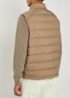 Moncler Barthe Quilted Shell Gilet Tan