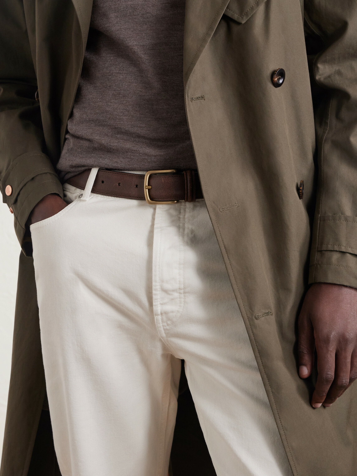 Anderson's - 2.8cm Leather Belt - Brown