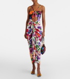 Dolce&Gabbana Floral draped cutout midi dress