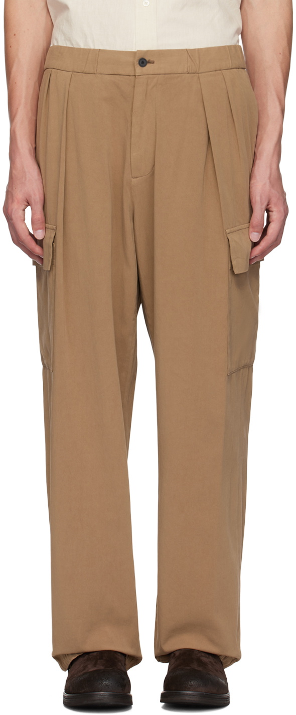 ATON Tan Drawstring Cargo Pants