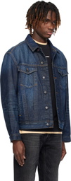 Hugo Blue Adjustable Hem Denim Jacket