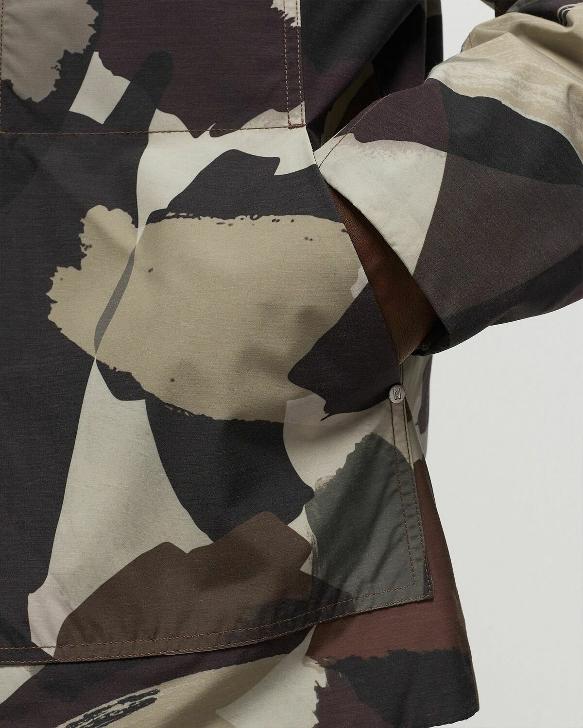Norse Projects Pelle Camo Nylon Insulated Jacket Black/Brown Overshirts/Windbreaker