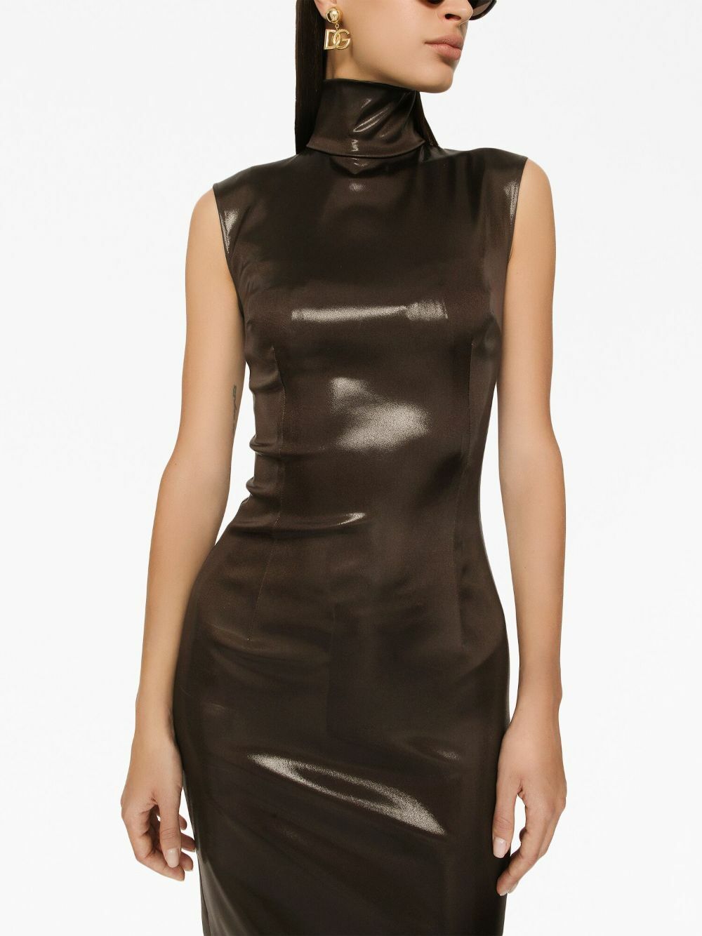 dolce gabbana satin dress Dolce & Gabbana Short Strapless Satin Dress