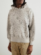 SAINT MXXXXXX - Dr. Woo Distressed Printed Cotton-Jersey Sweatshirt - Gray