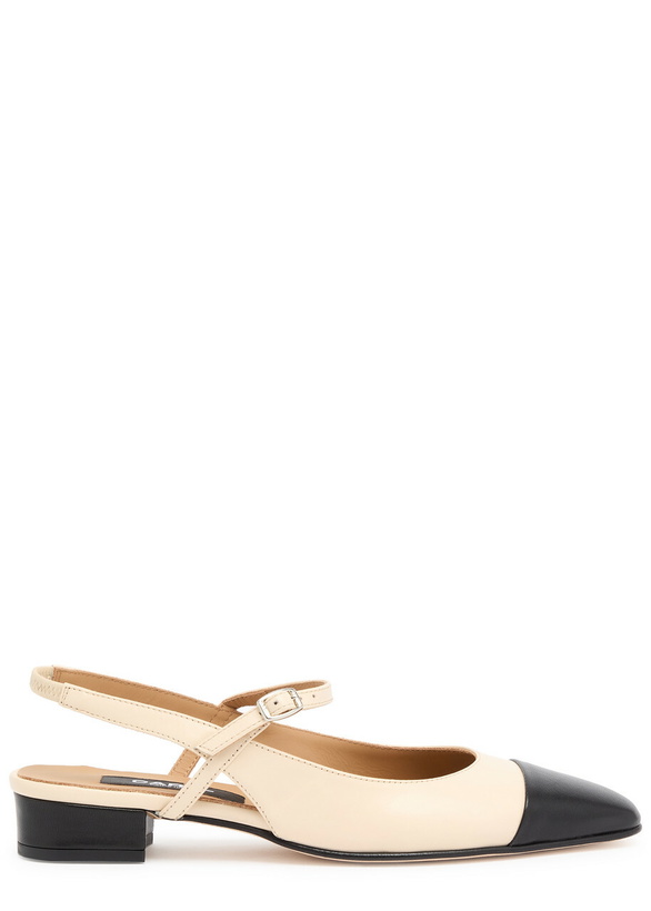 Photo: Carel Oceano Leather Slingback Flats Beige