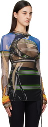 Ottolinger Multicolor Mesh Deconstructed Longsleeve T-shirt