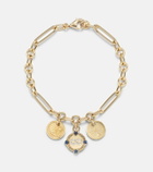 FoundRae Infinite Gratitude 18kt gold bracelet with diamonds and sapphires