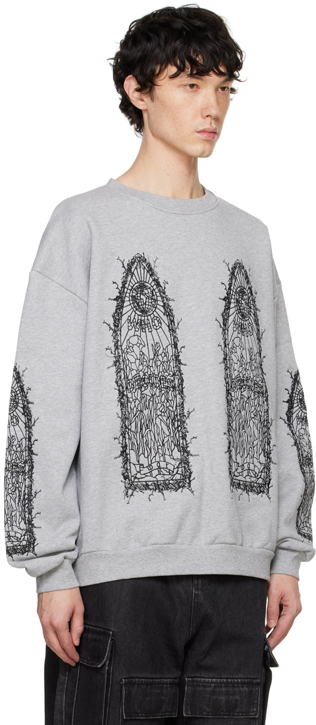 Who Decides War Gray Thorned Sweatshirt WHO DECIDES WAR by Ev Bravado