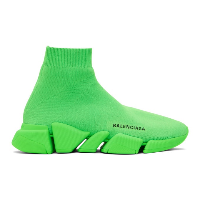 Photo: Balenciaga Green Speed 2.0 Sneakers