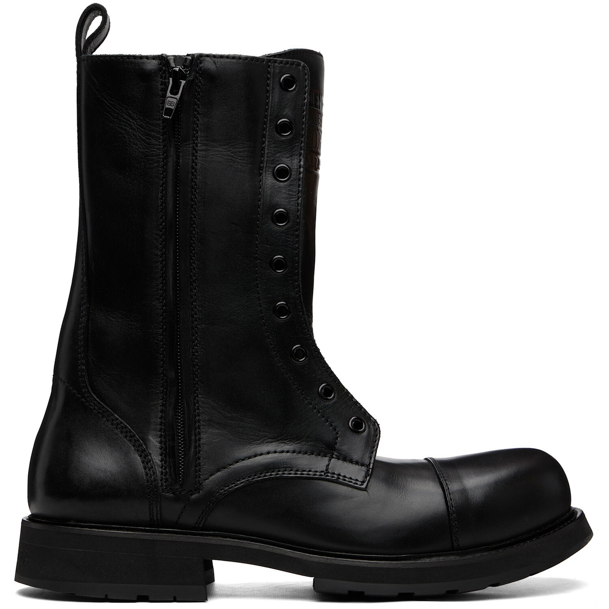 Balenciaga Black Truck Laceup Boots