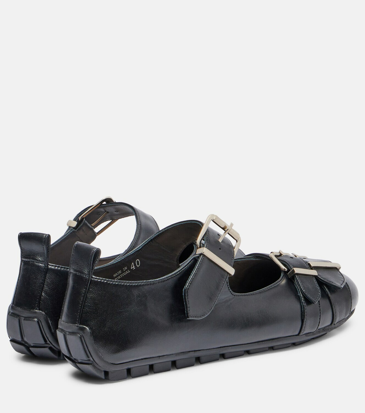 Simone Rocha Buckle Ballerina leather ballet flats