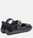 Simone Rocha Buckle Ballerina leather ballet flats