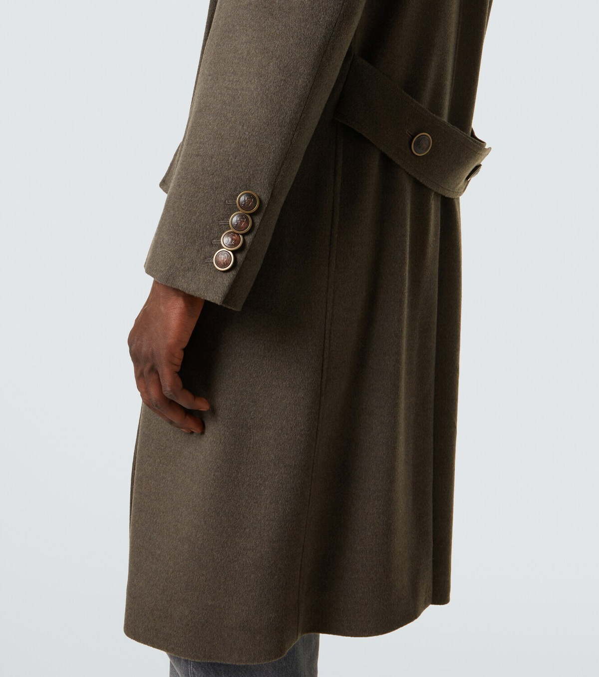 Brunello Cucinelli Double-breasted virgin wool overcoat