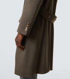 Brunello Cucinelli Double-breasted virgin wool overcoat