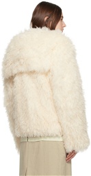 Kijun Off-White Fluffy Faux-Fur Jacket