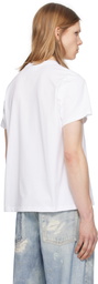 GANNI White Basic Jersey Cherry Relaxed T-shirt