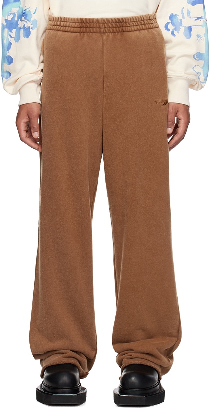 Photo: We11done Brown Embroidered Sweatpants