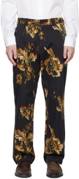 Paul Smith Black 'Disrupted Rose' Trousers