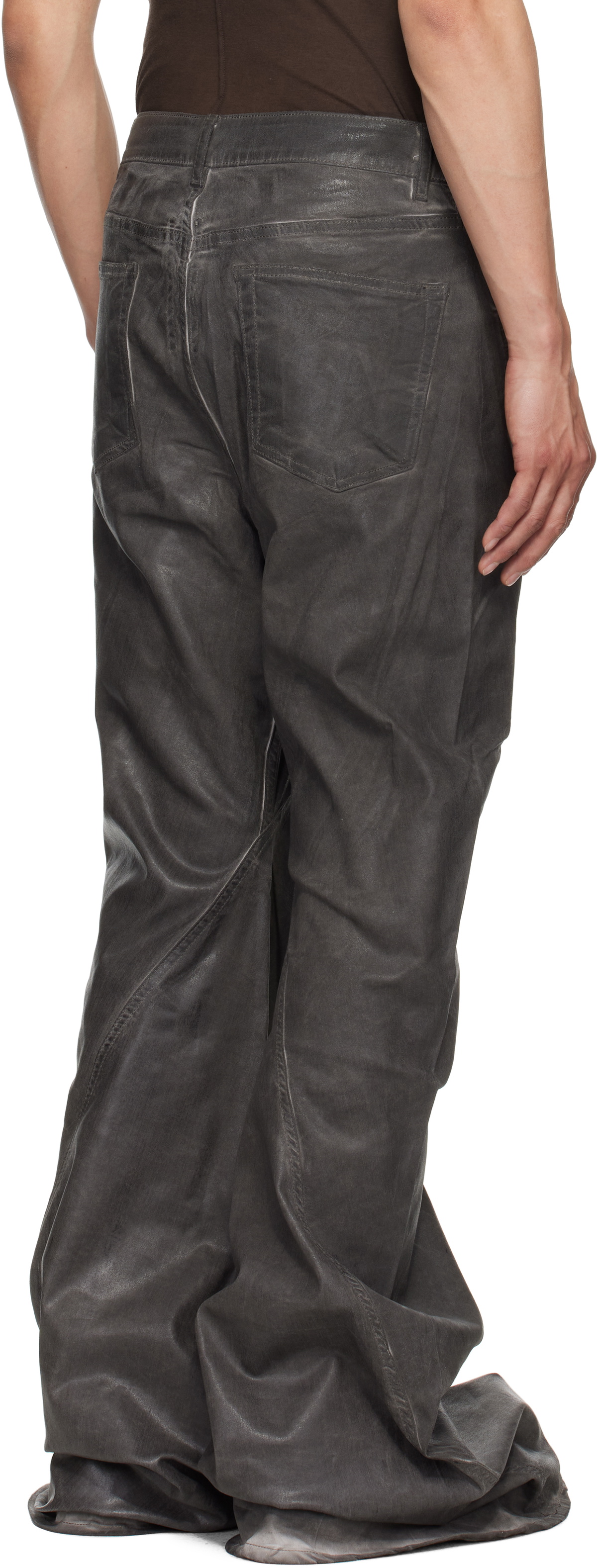 Rick Owens DRKSHDW Gray Hollywood Bias Bootcut Jeans Rick Owens