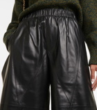 Loewe High-rise leather culottes
