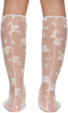 Yuhan Wang Off-White Lace Socks