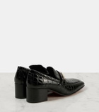 Christian Louboutin MJ Moc croc-effect leather loafers