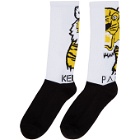 Kenzo Black and White Giant Tiger Socks